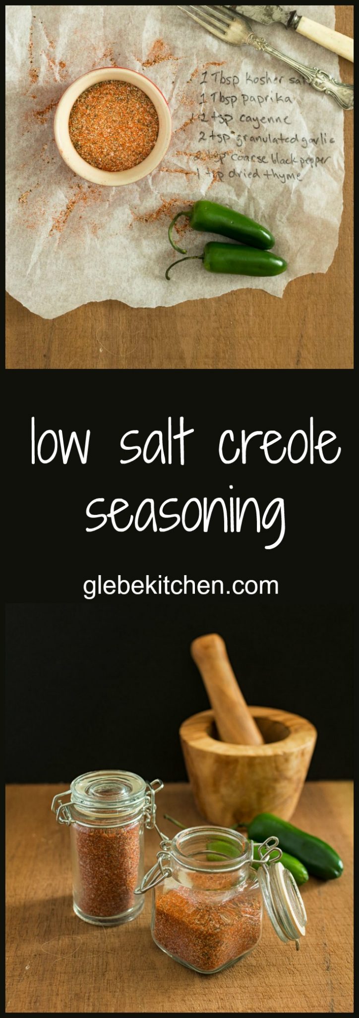 A simple, low salt creole seasoning that spices up everything!