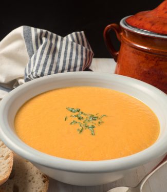 Curried carrot soup for when you want a little bit of exotic at your dinner party.