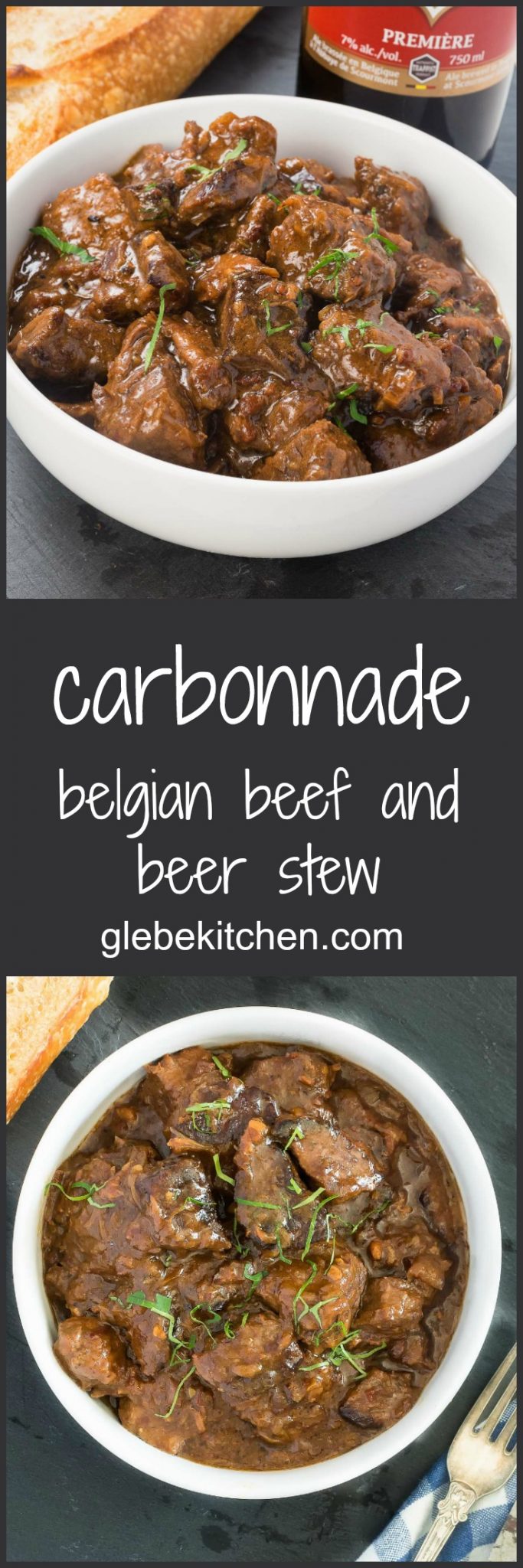 Beef and beer stew - carbonnade a la flamande is all about beer, beef and onions.