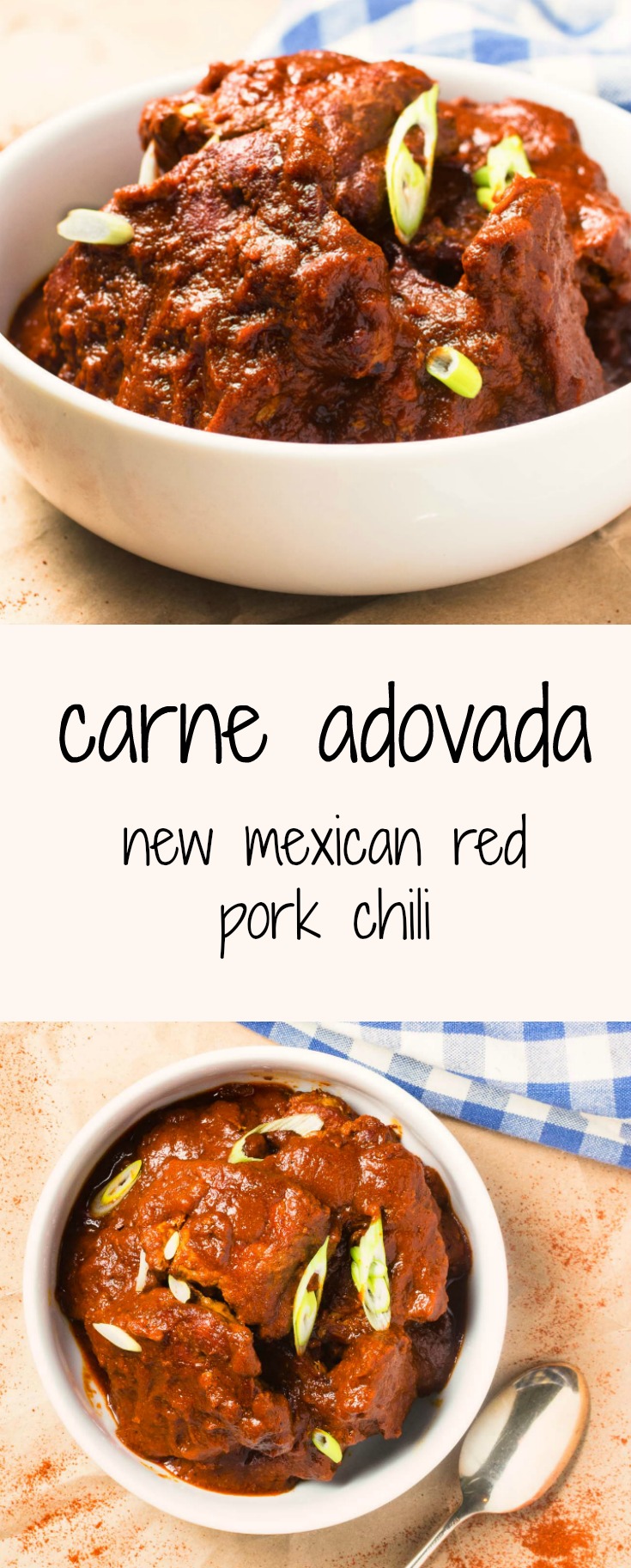 This New Mexican carne adovada is loaded with pork and chile flavour.