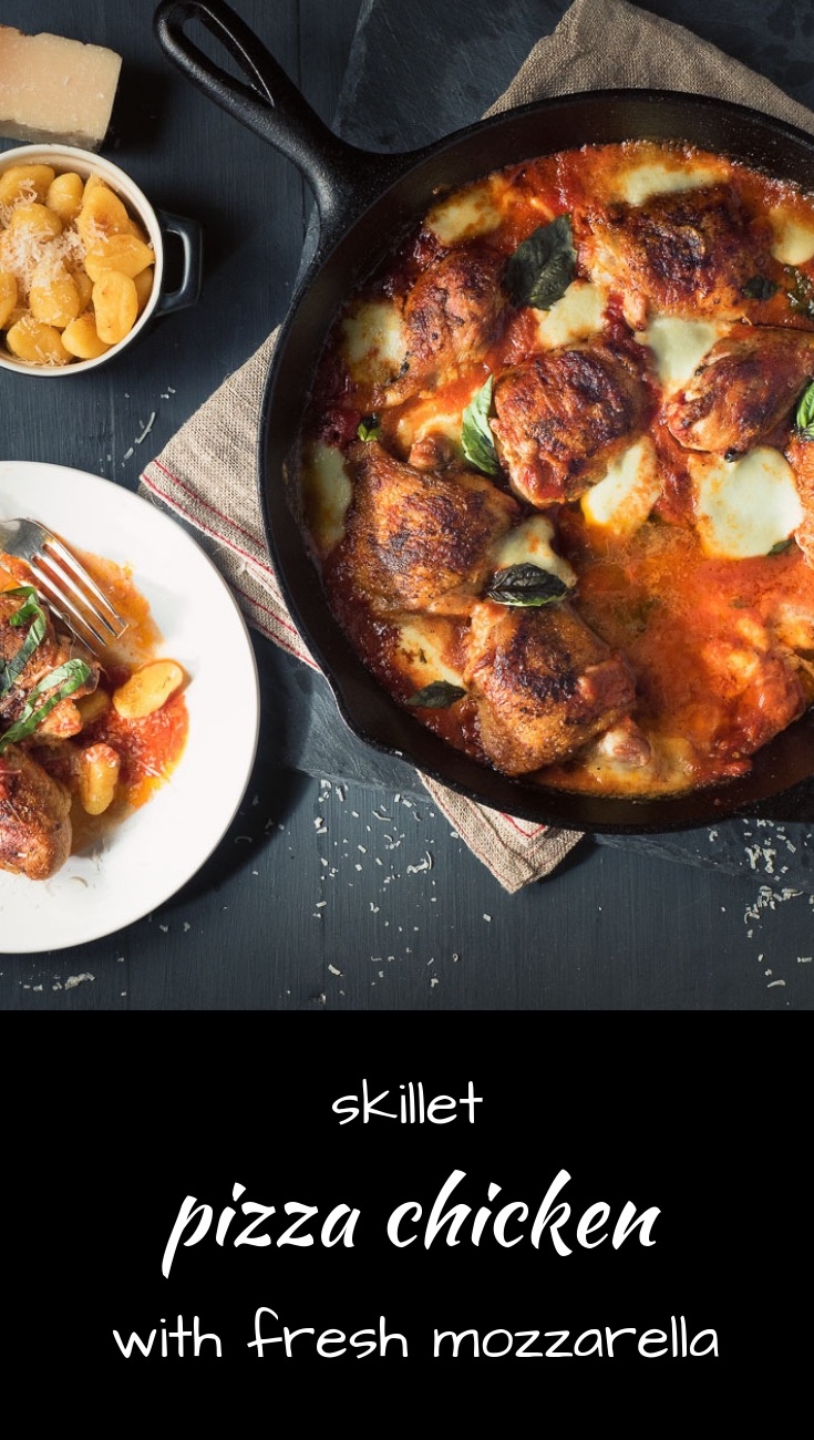 Pizza chicken with tomato sauce and fresh mozzarella is going to become a family favourite!