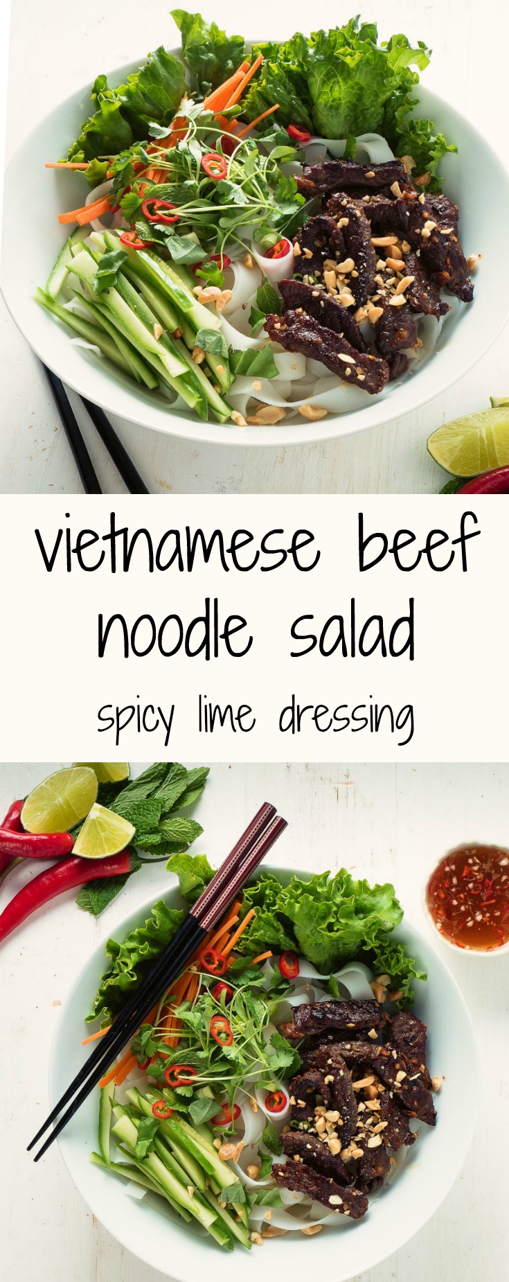 Vietnamese beef noodle salad - perfect for summer.