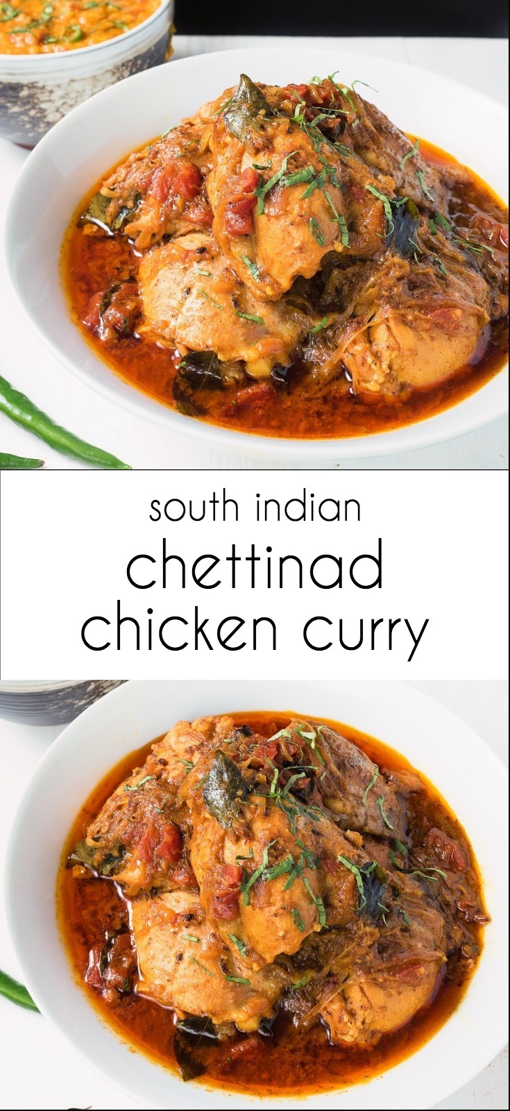 Chettinad chicken curry is a South Indian dish loaded with coconut, spices and curry leaves.