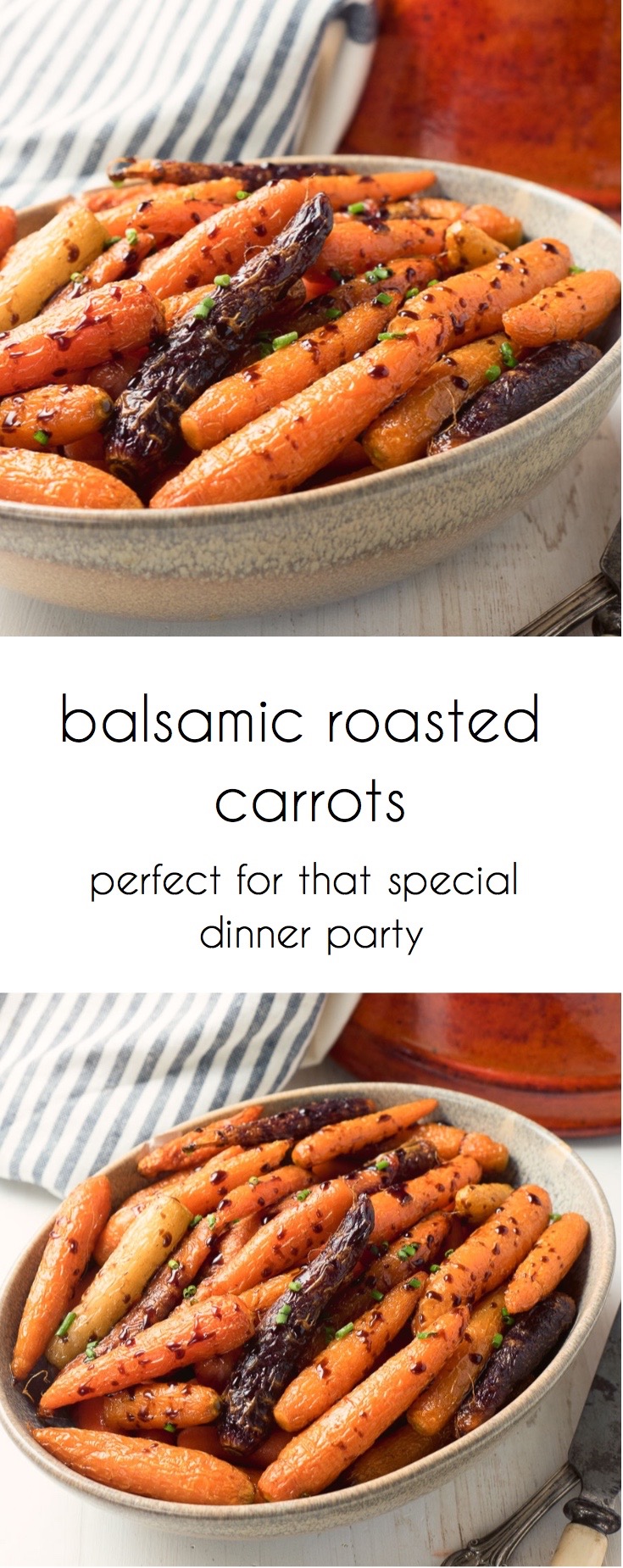 Balsamic roasted carrots are the perfect side for that special dinner.