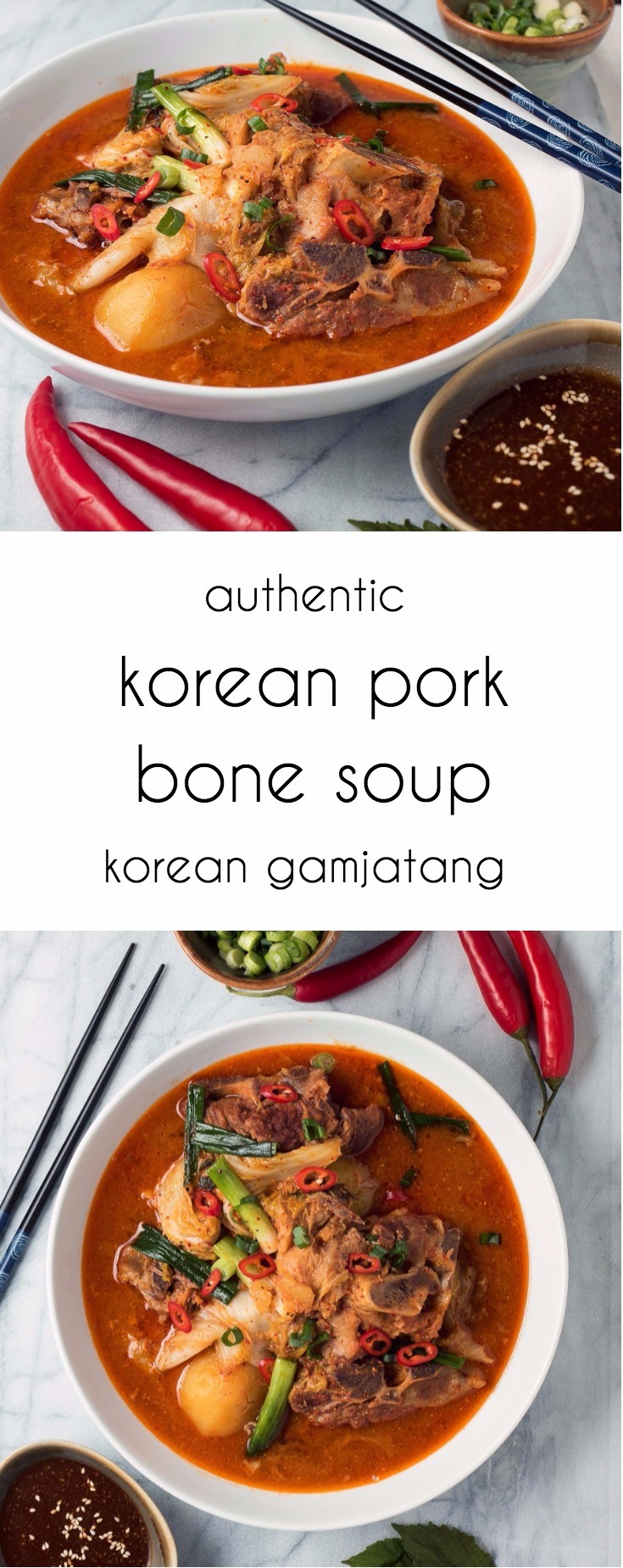 Korean pork neck bone soup - gamjatang. This is real foodie cooking!