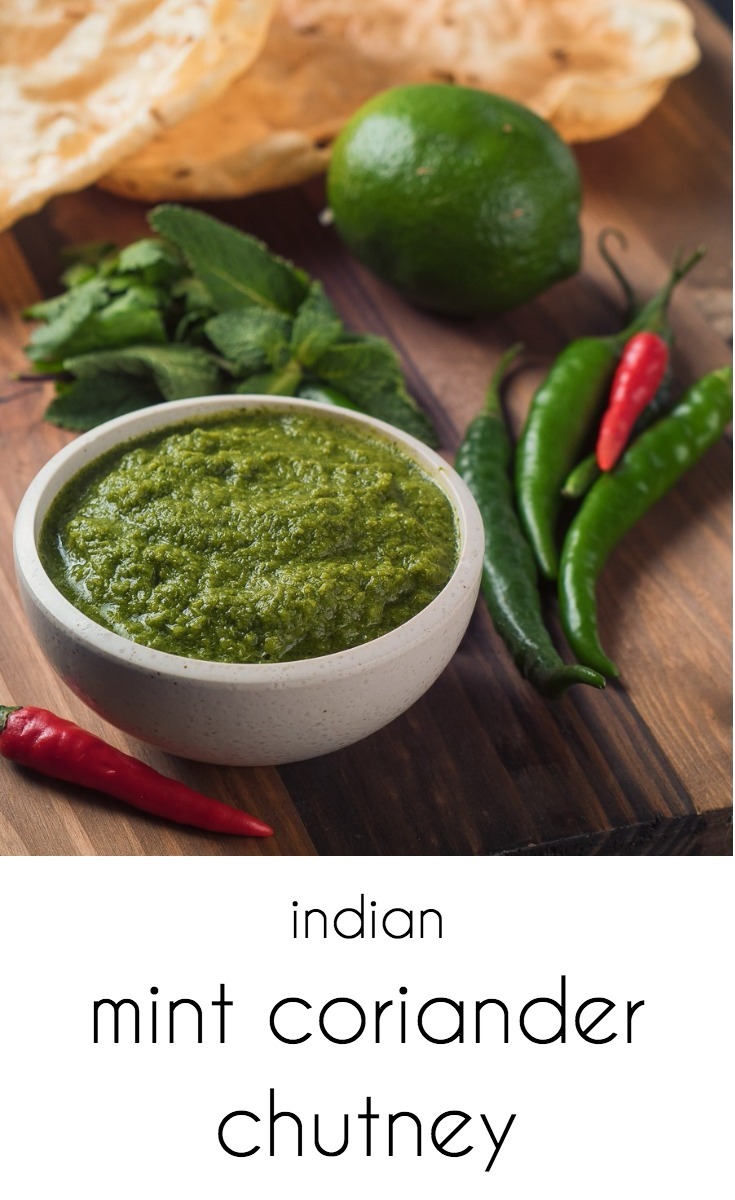 Mint coriander chutney adds big Indian flavours to curries but is great on it's own as a dip as well.