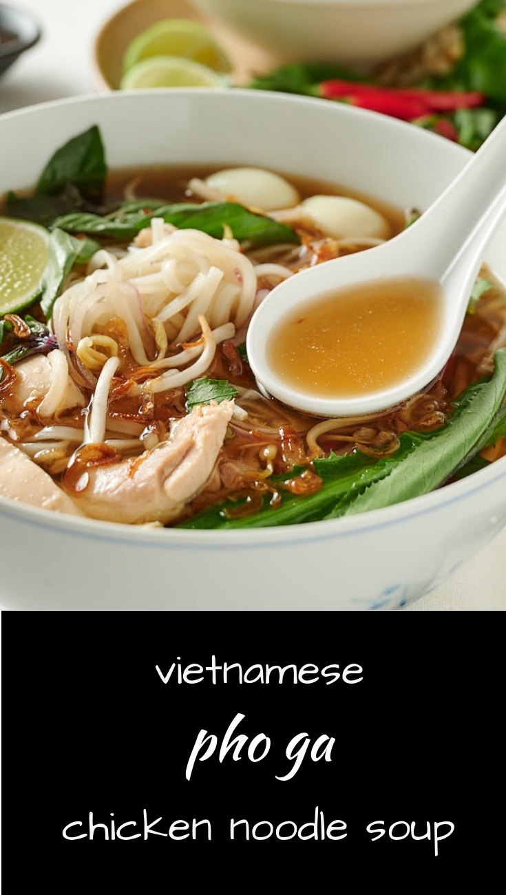 Pho ga is the ultimate Vietnamese chicken noodle soup.