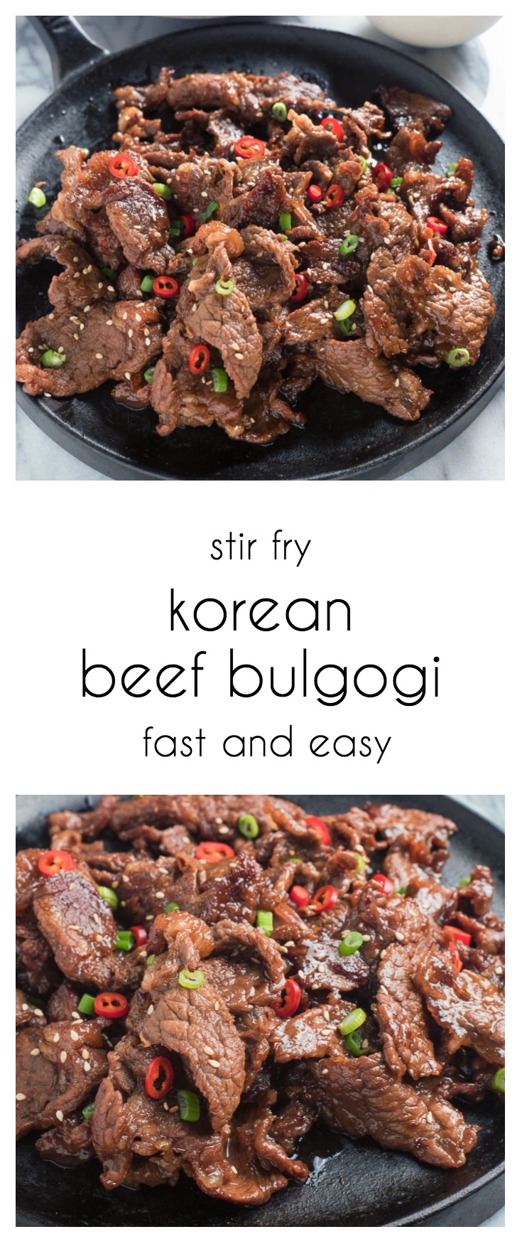 Use fast and easy Korean beef bulgogi to make korean bibimbap.