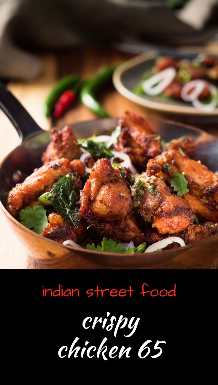 Crispy spiced chicken 65 is the ultimate Indian appetizer.