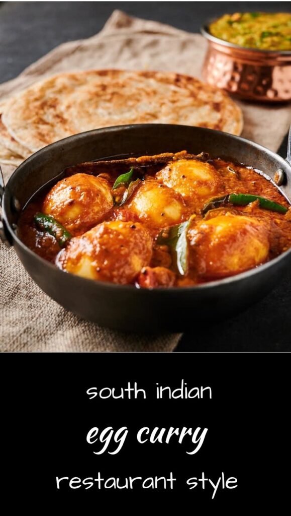 Mix up your Indian cooking with restaurant style South Indian egg curry.