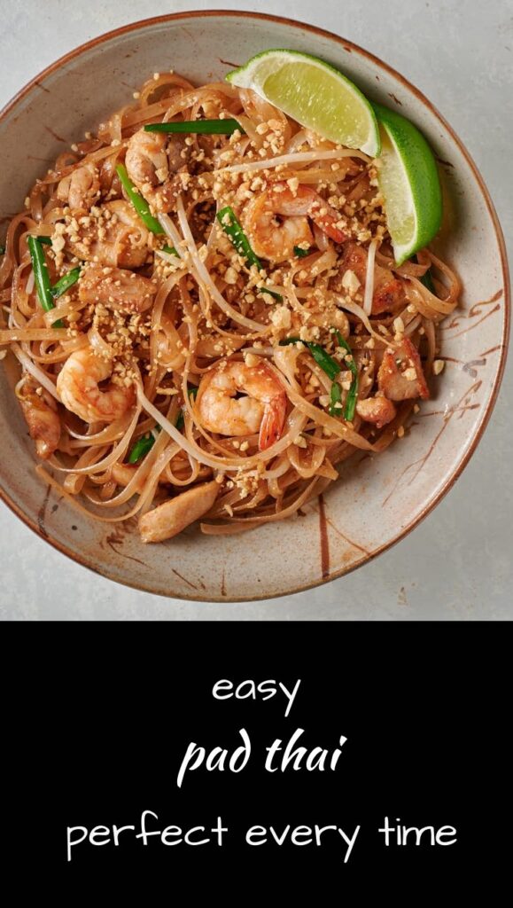 An easier version of authentic pad thai cooked street food style.